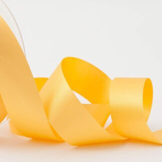 Berisfords Gold 37 Double Sided Satin Ribbon 25mm Full 20 Metre Roll