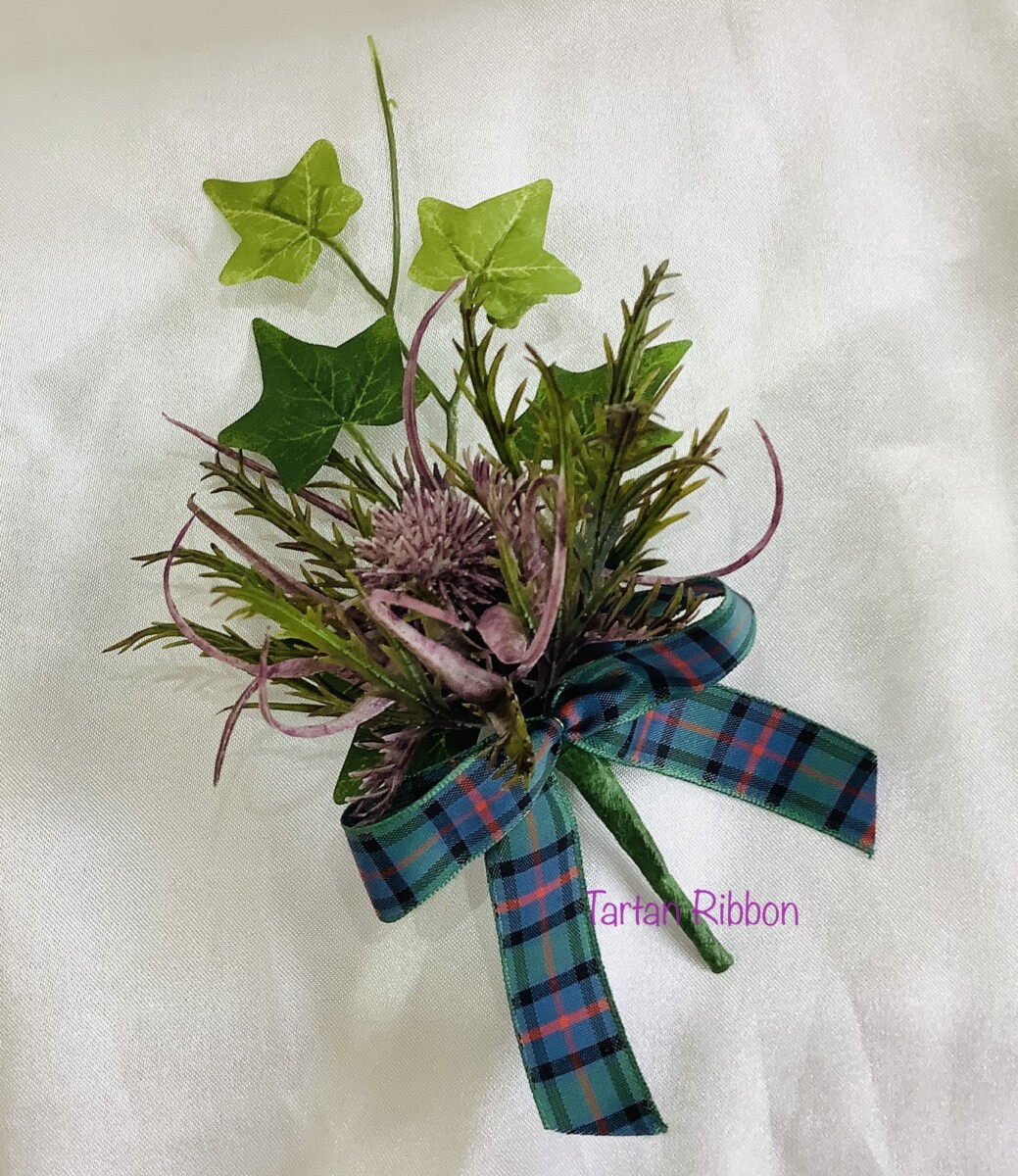 Artificial Purple Sea Holly (Eryngium) Buttonhole with Flower of ...