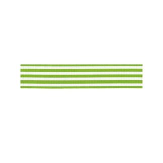 Berisfords Meadow Green 130 Striped Ribbon 25mm Full 25 Metre Roll