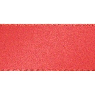 Berisfords Coral 22 Double Sided Satin Ribbon 15mm Full 20 Metre Roll