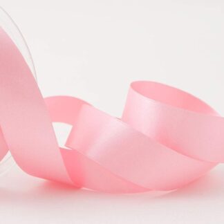 Berisfords Dark Rose Pink 401 Double Sided Satin Ribbon 25mm Full 20 Metre Roll