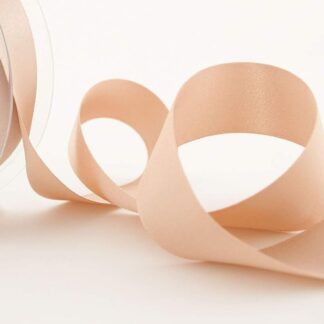Berisfords Ecru 45 Double Sided Satin Ribbon 25mm Full 20 Metre Roll