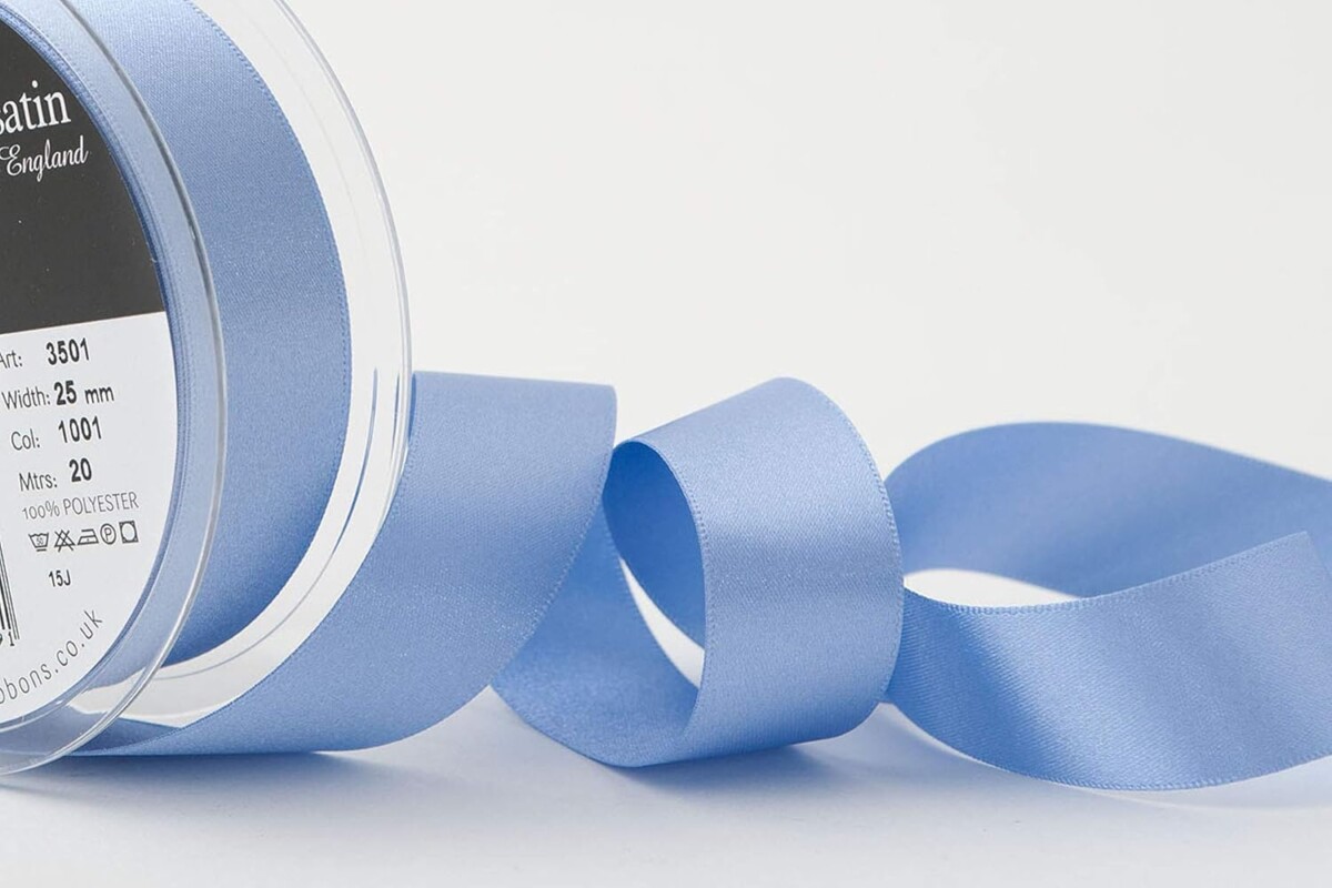 Berisfords Lupin 1001 Double Sided Satin Ribbon 25mm Full 20 Metre Roll