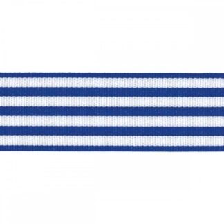 Berisfords Royal Blue 1110 Striped Ribbon 25mm Full 25 Metre Roll
