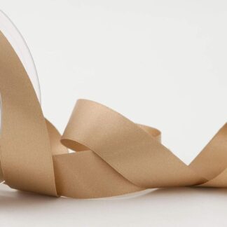 Berisfords Straw 6835 Double Sided Satin Ribbon 25mm Full 20 Metre Roll